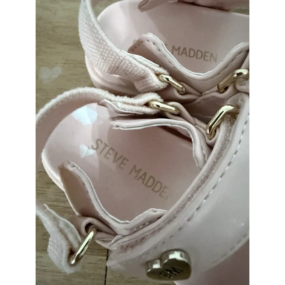 Steve‎ Madden Kids Pink Sandals Size 6 Toddler Strap Comfort Sandals NEW